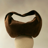 Flattered - Alva shoulder bag, suede chocolade