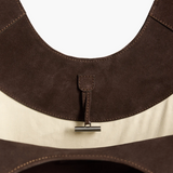 Dahlia tote bag, suede Chocolade