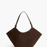 Dilba Mini Tote Bag, Suede Chocolade
