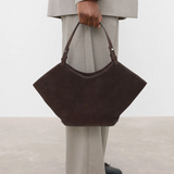 Dilba Mini Tote Bag, Suede Chocolade