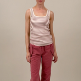 Annamay raitatoppi, Ecru-Cranberry