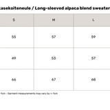 Pitkähihainen alpakkasekoiteneule, Black