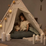 LED pöytäkynttilä Smooth 10,1 cm, Ivory