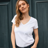 Arden t-paita V-kaulus, White