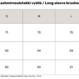 Pitkä harjattu cashmereneuletakki vyöllä, Light Olive
