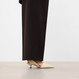 Ninni Leather slingback korkokengät, Creme