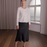 Pitkähihainen cashmereneuletakki, Cream