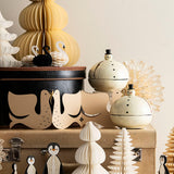 Honeycomb Swans H7/8cm, Black/Off White