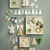 Paperiset lumiukot 2kpl 9/12cm, Off White