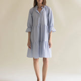 Ruffled mekko, Checker Blue