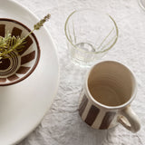 Raidallinen muki Ø 7cm, Mocca