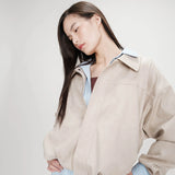 Verve Bomber Jacket tekonahkaa, Greige