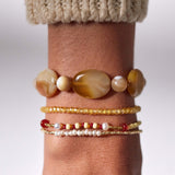 Slim Pearly Bracelet, Gold