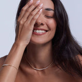 Slim Pearly Necklace, Gold