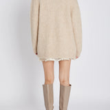 Syringabrushed Verna neuletakki, Beige
