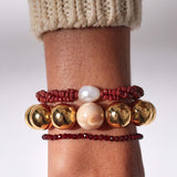Tan Line Bracelet, Deep Burgundy