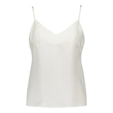 Cami toppi v-kaula-aukolla, White