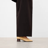 Zac Grained Leather korkoballerinat, Biscotti