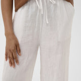 Betana pellavahousut (regular), Bright White