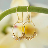 Compassion Citrine korvakorut, Gold Plated