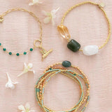 Desirable Moonstone Aventurine Citrine rannekoru, Gold Colored