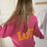 Silja mohairneule LOVE, Pink/Yellow