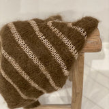 Katie mohairneule, Dark Brown/Gold