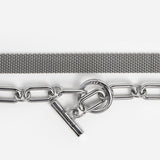 Antonia Metal vyö, Pearl Grey