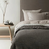 Hannelin pellavainen päiväpeitto, 260x260 cm Harmaa