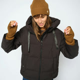 Tova käsineet ribbineulosta, Dark Camel