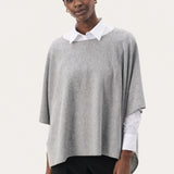 Tilanna Poncho, Medium Grey Melange