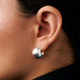 Echo Hoops, Silver Plated Brass