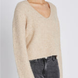 Syringabrushed Elaia neule, Beige