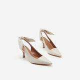 Franchesca Bow korkokengät, creme