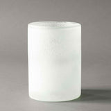 Frost candle holder L, White