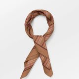 Scallopia Striped Cotta huivi, Wood Trush Brown