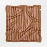 Scallopia Striped Cotta huivi, Wood Trush Brown