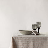 Pellavainen pöytäliina 145x145 cm, Hazelnut Stripe
