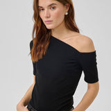 Nupti Off Shoulder t-paita, Black