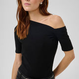 Nupti Off Shoulder t-paita, Black