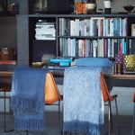 Mohair torkkupeitto Denim Blue