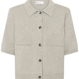 Stino lyhythihainen neuletakki, Medium Grey Melange