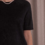 Lyhythihainen cashmereneule, Black
