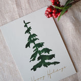 Happy Holidays "kuusi"-joulukortti