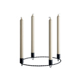 Lumi pyöreä adventtikynttelikkö, Black