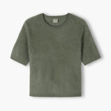 Lyhythihainen cashmereneule, Light Olive