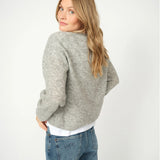 Mape neule O-kauluksella, Grey Melange