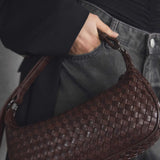 Mini Muse Bag Weave, Dark Brown