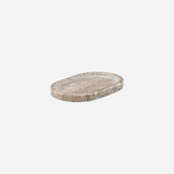 Marmoritarjotin 19,5cm, oval beige