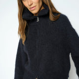 Hulda Knit Zip neuletakki, Salute Navy